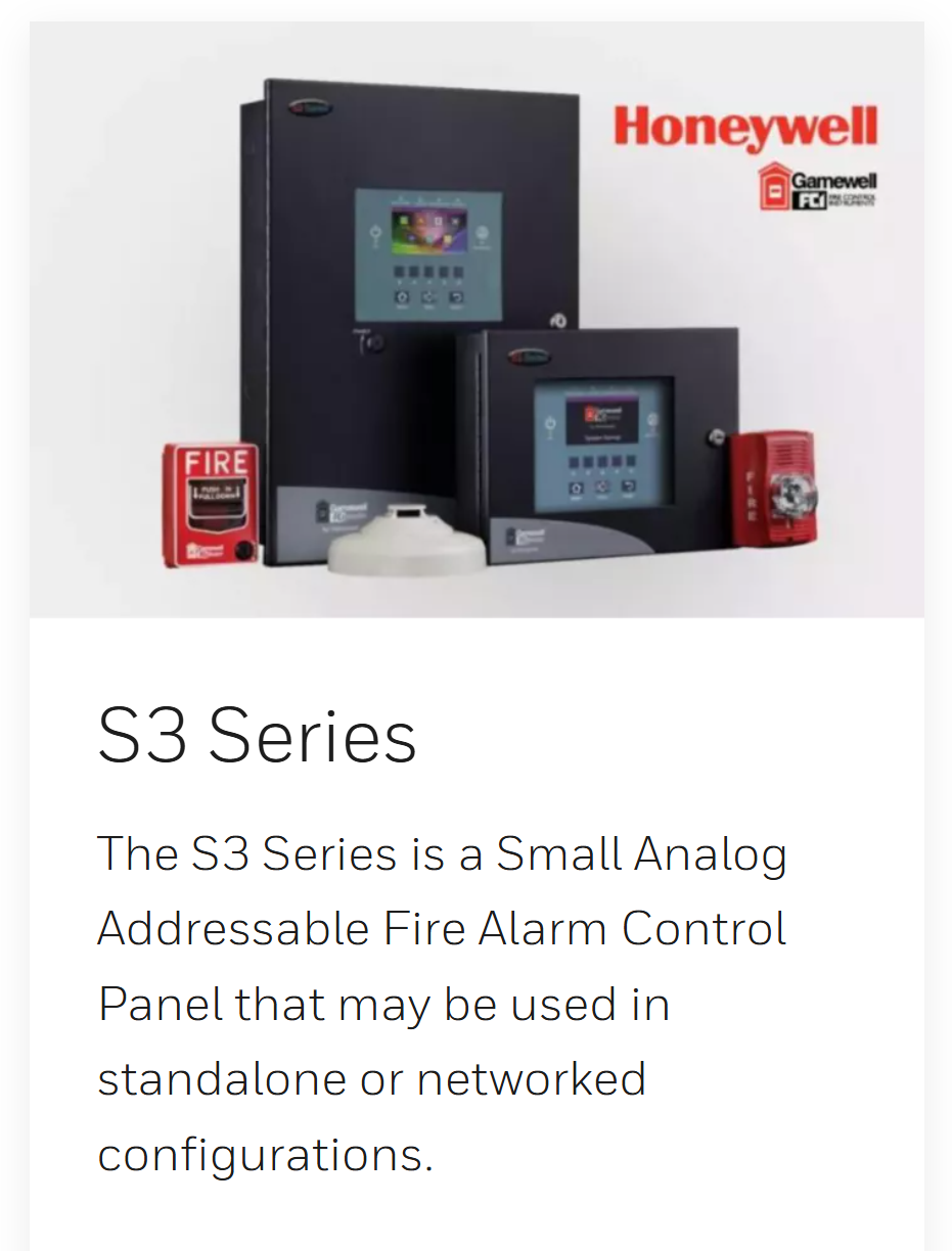 Honeywell Gamewell-FCI S3 Series fire alarm system